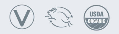 vegan v logo leaping bunny logo usda organic logo